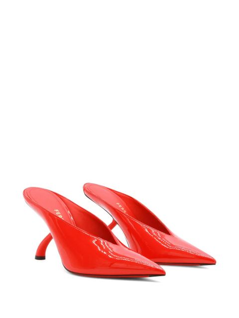 Ferragamo Itaca sculpted leather mules - Red - zdjęcie produktu nr 2