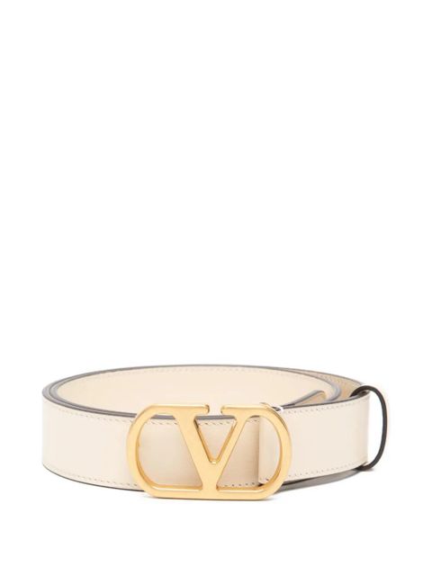 Valentino Garavani logo-plaque belt - Neutrals - zdjęcie produktu nr 1