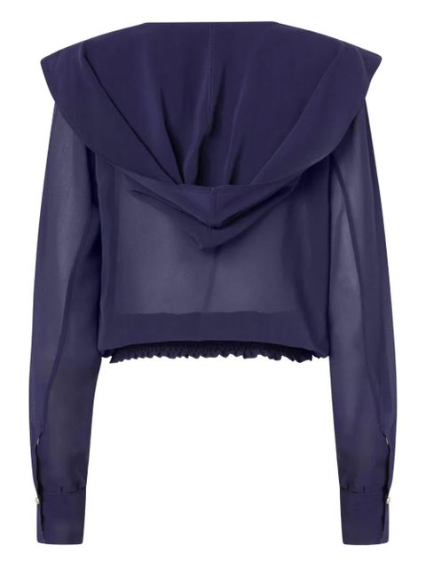 PINKO V-neck shirred top - Blue - zdjęcie produktu nr 2