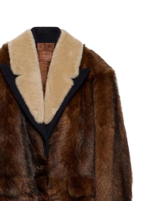 Prada shearling coat - Brown - zdjęcie produktu nr 2