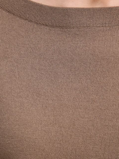 Sisley sweter wełniany damski kolor brązowy lekki 11BAM1A48