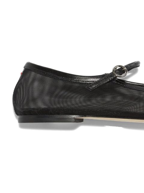 Aeyde Uma mesh ballet flats - Black
