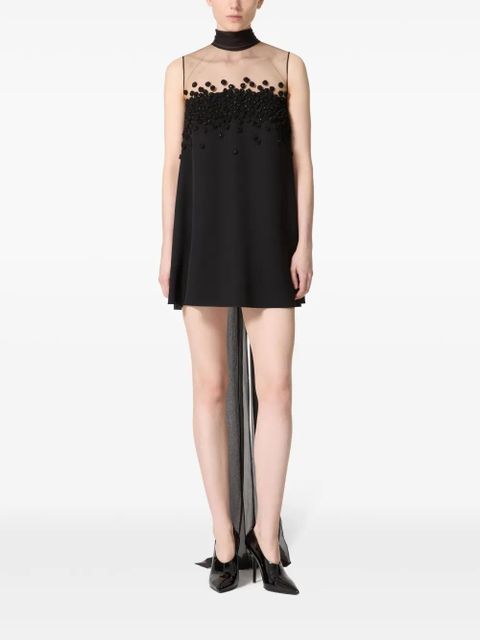 Valentino Garavani embroidered mini dress - Black