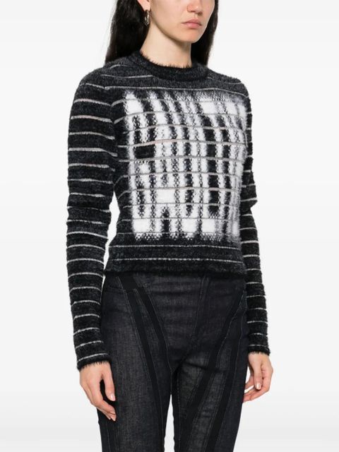 Jean Paul Gaultier intarsia-logo sweater - Black - zdjęcie produktu nr 2