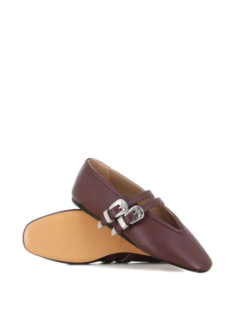 Le Monde Beryl square-toe ballet flats - Brown - zdjęcie produktu nr 2