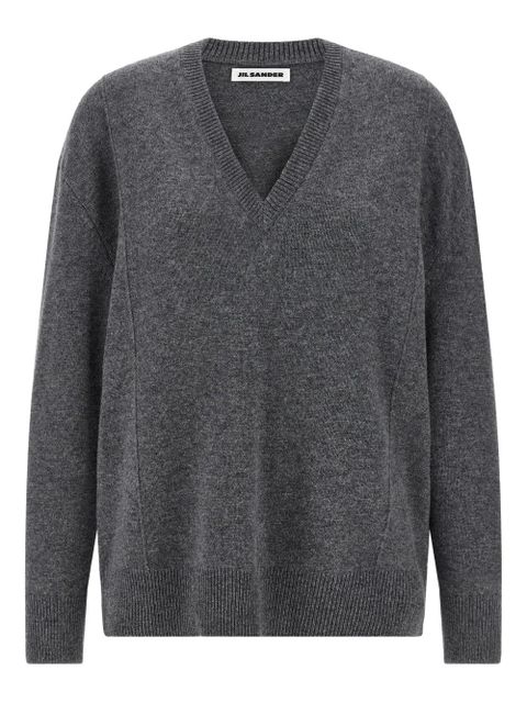 Jil Sander V-neck sweater - Grey - zdjęcie produktu nr 1