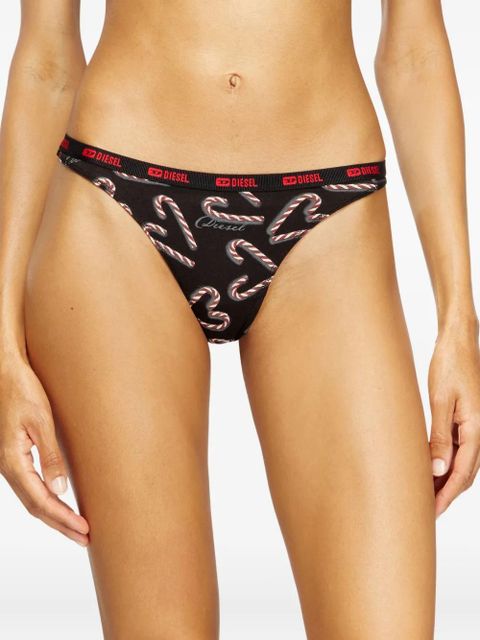 Diesel Stars-utlt-3pack printed thong - Black - zdjęcie produktu nr 2