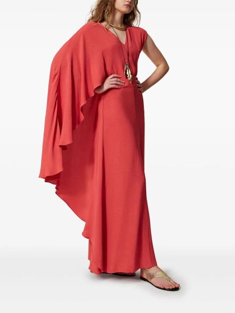 TWINSET cape design dress - Red