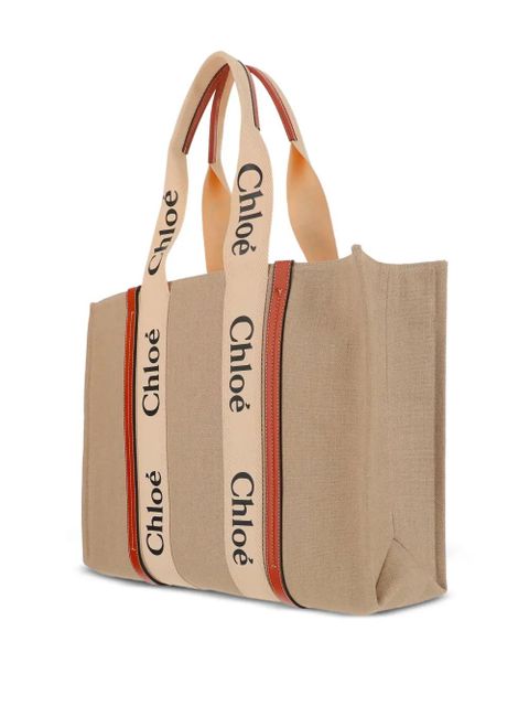 Chloé large Woody tote bag - Neutrals - zdjęcie produktu nr 2