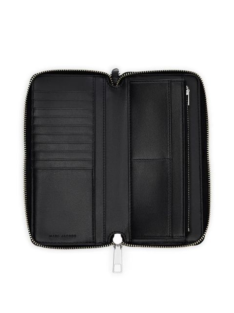 Marc Jacobs striped canvas continental wallet - Blue