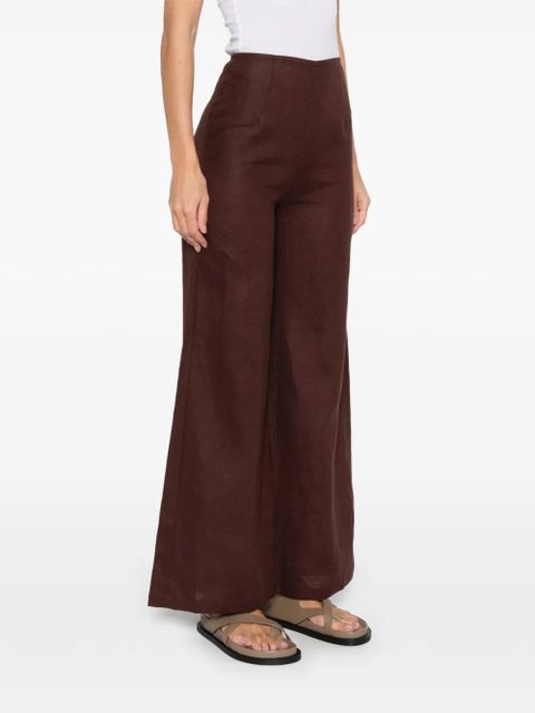 Faithfull the Brand Syna linen trousers - Brown