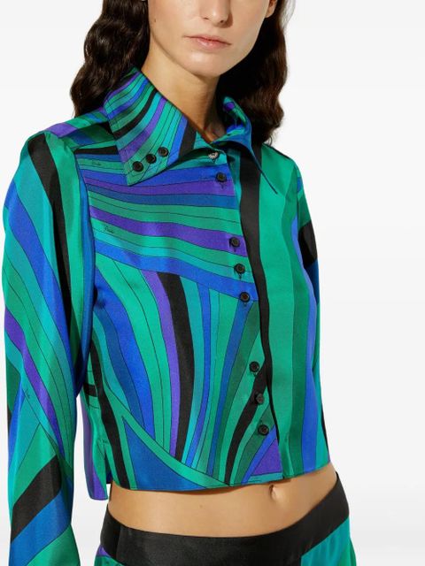 PUCCI Iride-print button-up shirt - Green