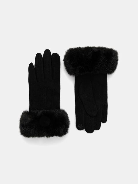 Liu Jo rękawiczki damskie kolor czarny 2F5062.T0300 - zdjęcie produktu nr 1