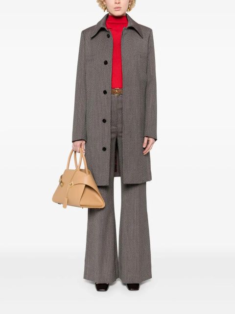 Victoria Beckham jacquard single-breasted coat - Brown - zdjęcie produktu nr 2