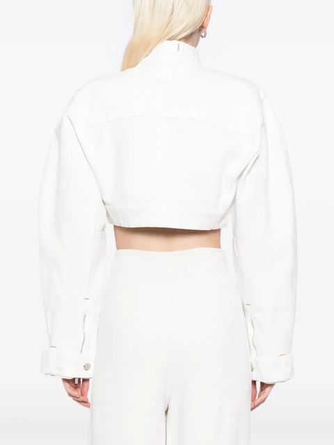 Jacquemus zip-up cropped jacket - Neutrals