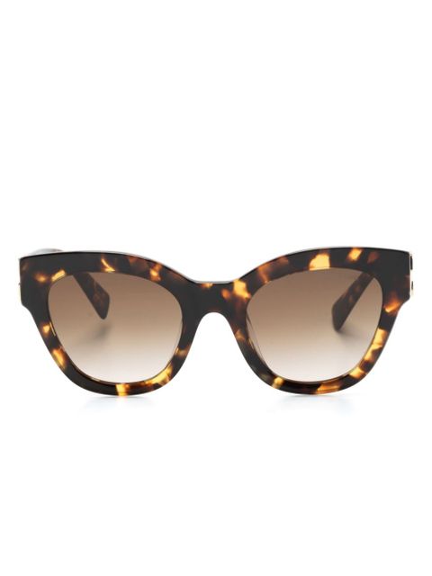 Miu Miu Eyewear Logo oversize-frame sunglasses - Brown - zdjęcie produktu nr 1