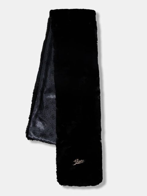 Guess szalik damski kolor czarny gładki AW5399 POL03