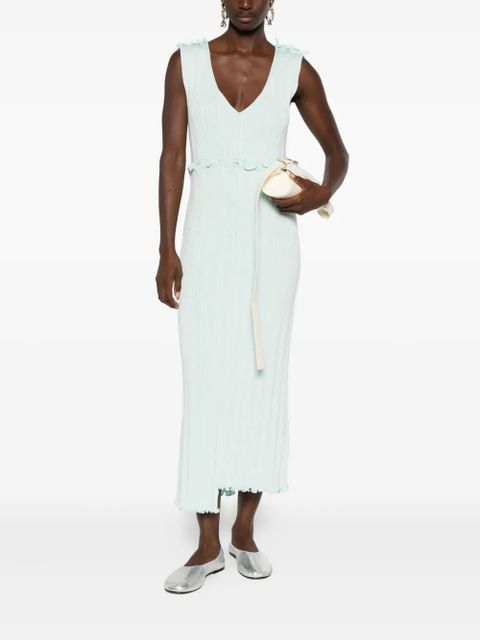 Jil Sander asymmetric midi dress - Blue