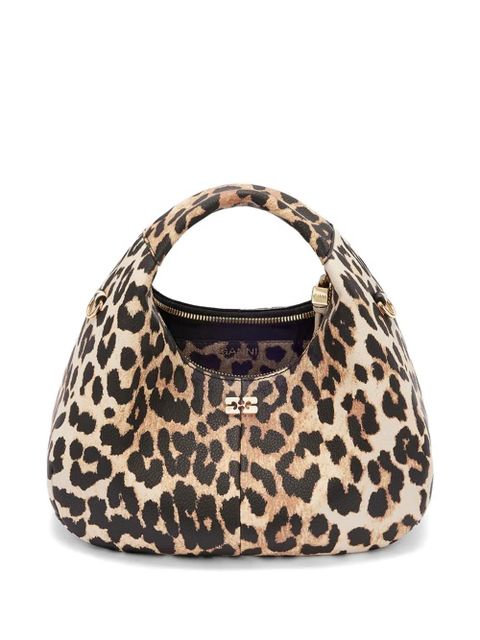 GANNI leopard-print tote bag - Neutrals