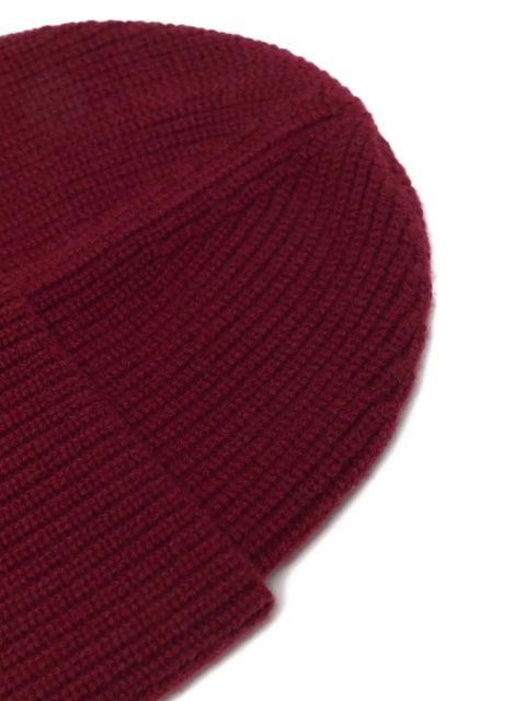Maje ribbed embellished beanie hat - Red
