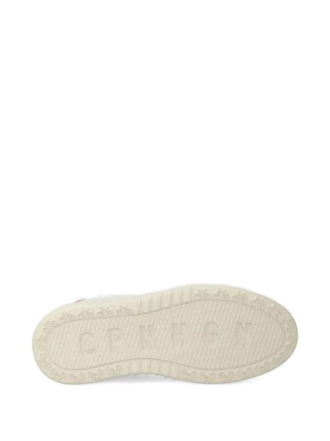 Copenhagen leather-panelled platform sneakers - White