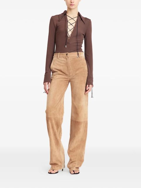 16Arlington suede trouser junia trousers - Neutrals - zdjęcie produktu nr 2