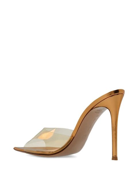 Gianvito Rossi 120mm Elle metallic pointed-toe sandals - Gold