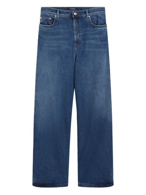 Sportmax side-pleat boyfriend jeans - Blue - zdjęcie produktu nr 1