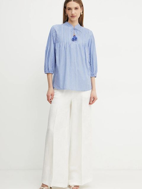 Twinset spodnie z domieszką lnu - zdjęcie produktu nr 2