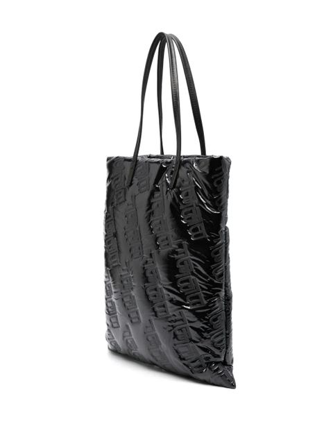 BY FAR logo-embossed tote bag - Black
