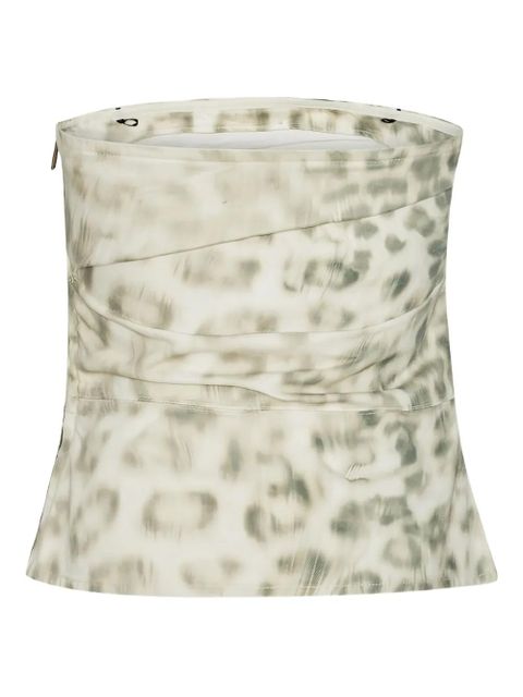 ROTATE BIRGER CHRISTENSEN printed denim top - Neutrals - zdjęcie produktu nr 2