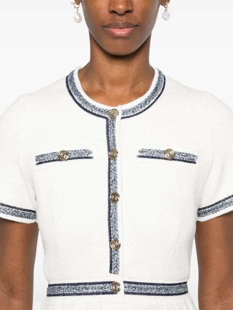 Maje pleated mini dress - White