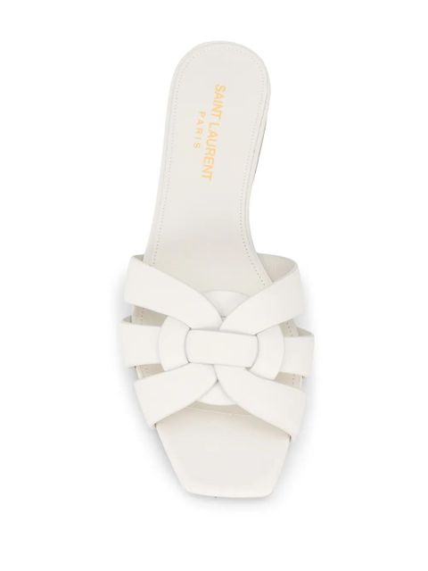 Saint Laurent Tribute leather sandals - White
