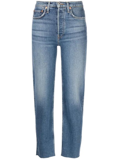 RE/DONE Stobe Pipe high-rise straight jeans - Blue - zdjęcie produktu nr 1