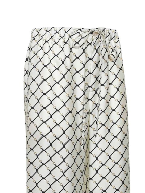 Gucci horsebit elasticated print trousers - White