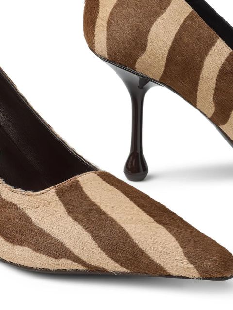 Jimmy Choo 80mm Ixia zebra-print pumps - Brown