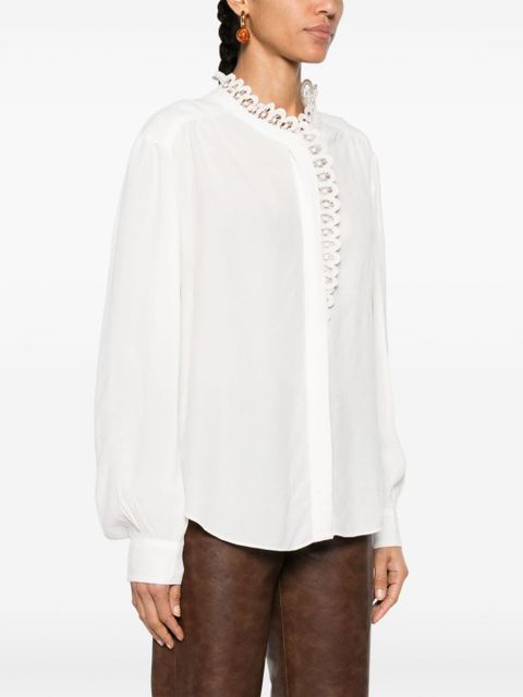 MARANT ÉTOILE Estela broderie anglaise-trim shirt - White