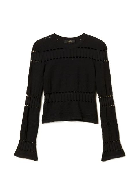 TWINSET openwork sweater - Black - zdjęcie produktu nr 1