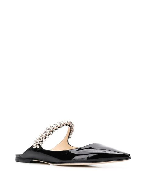 Jimmy Choo Bing crystal-embellished pointed mules - Black - zdjęcie produktu nr 2