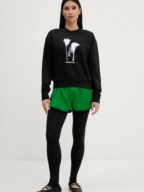 adidas Originals szorty 3-Stripes damskie kolor zielony z aplikacją medium waist JZ3512 - zdjęcie produktu nr 2