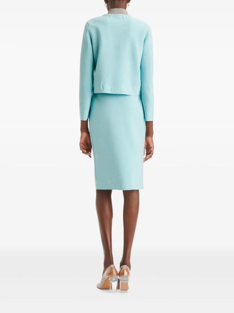 Tory Burch Kendra embossed cardigan - Blue - zdjęcie produktu nr 2