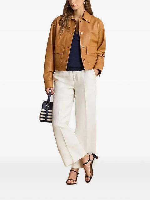 Lauren Ralph Lauren wide-leg cropped trousers - Neutrals - zdjęcie produktu nr 2