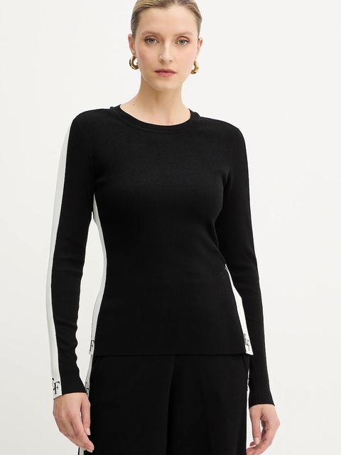Elisabetta Franchi sweter damski kolor czarny lekki MK03S56E2 - zdjęcie produktu nr 1
