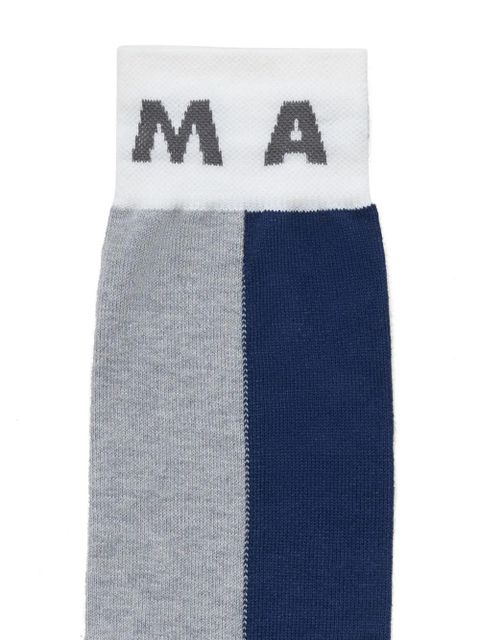 Marni intarsia-knit logo socks - Blue