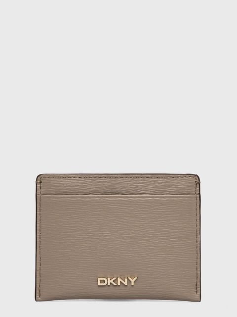 Dkny etui na karty skórzane kolor beżowy R92Z3C09