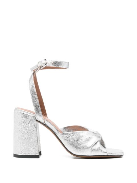 Maje twisted ankle-strap sandals - Silver - zdjęcie produktu nr 1
