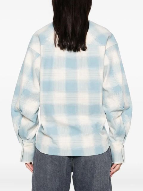 The Attico checked-pattern long-sleeve shirt - Blue - zdjęcie produktu nr 2