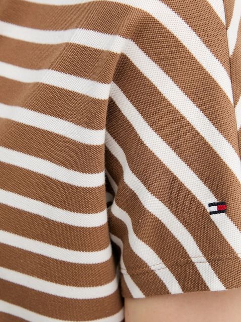 Tommy Hilfiger polo damski kolor brązowy WW0WW46512