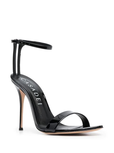 Casadei patent leather 115mm sandals - Black - zdjęcie produktu nr 2