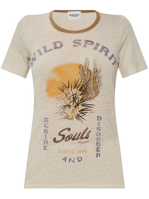 MARANT ÉTOILE Kiliann T-shirt - Neutrals - zdjęcie produktu nr 1